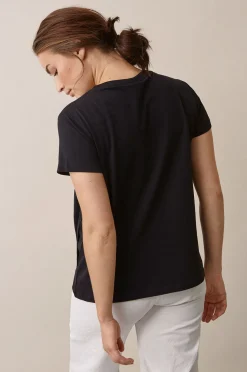 Boob Vente/Amme T-Shirt, Svart