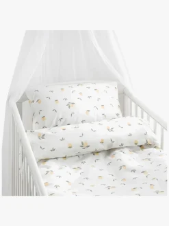 Borganäs Sengesæt Tremmeseng Lemons 100x130, Gul