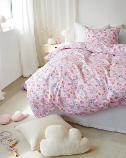 Borganäs Sengesæt 150x210 Enhjørning, Pink