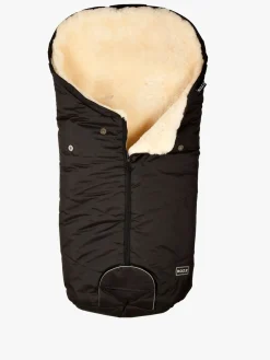 Bozz Lammeskindskørepose Klippet, Black/Nature