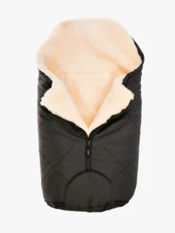 Bozz Lammeskindskørepose Small Klippet, Black Melange/White