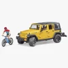 Bruder Jeep Wrangler Rubicon Unlimited m. Cykel