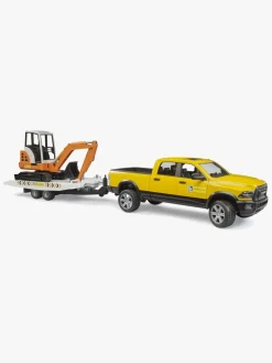 Bruder RAM Power Wagon Arbejdsbil med Trailer & Gravemaskine