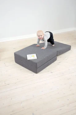 by KlipKlap 3 Fold Single Madras, Mørkegrå