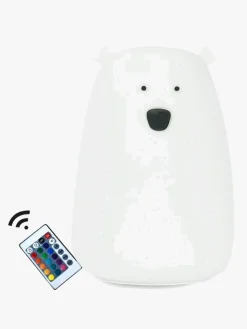 ByMoxo Lampe Bjørn m. Fjernkontrol, Hvid