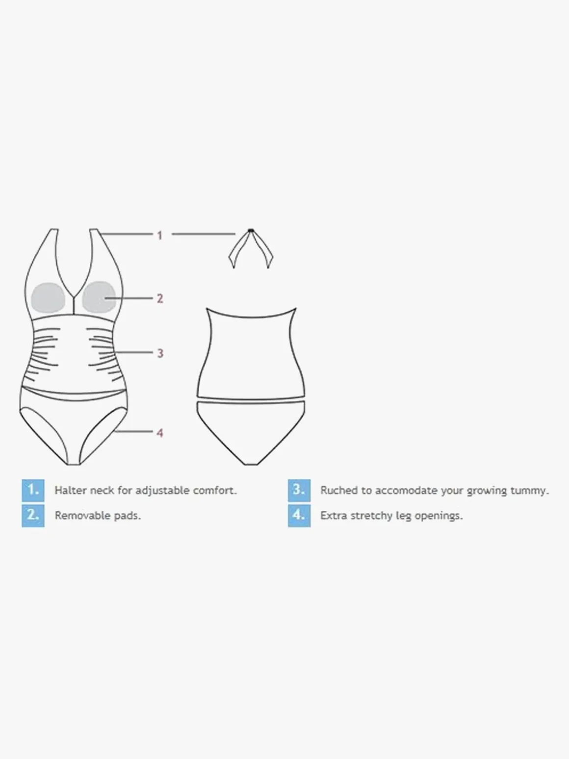 Carriwell Vente-tankini, Sort