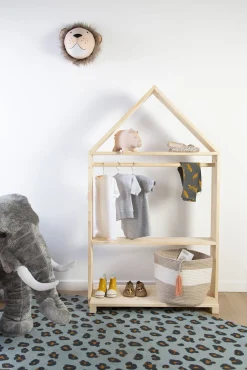 Childhome Gulvtæppe Leopard 145 x 160, Blue