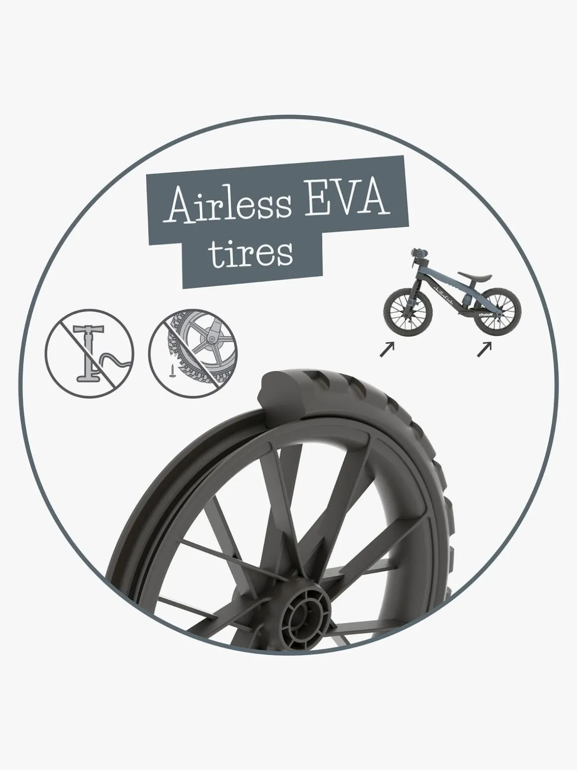 Chillafish BMXie Vroom Løbecykel, Antracitgrå