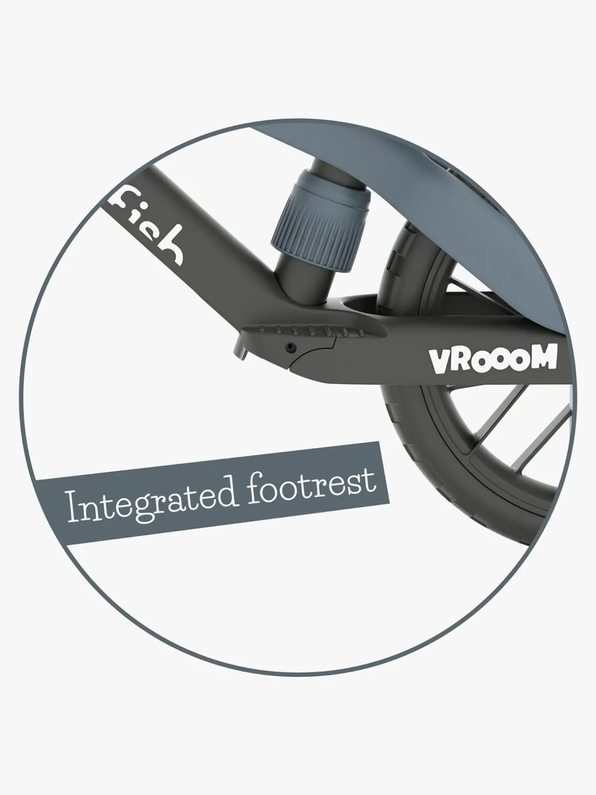 Chillafish BMXie Vroom Løbecykel, Antracitgrå