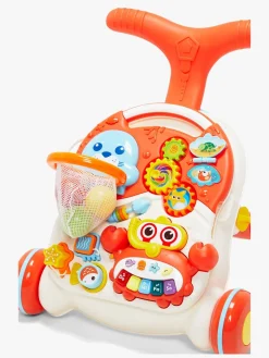 Cloudberry Castle 2-i-1 Gåvogn med Aktivitetsbord, Orange