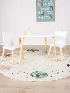 Cloudberry Castle WOODY Bord & Stole, Hvid