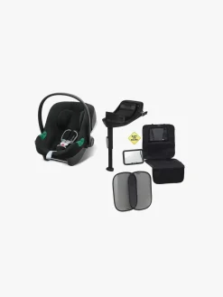 Cybex Aton B2 i-Size Autostol Baby inkl. Base & Beemoo Tilbehørspakke, Volcano Black