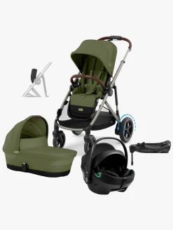 Cybex e-Gazelle S Duovogn inkl. Axkid GOKID Autostol Baby & Base, Moss Green/Taupe