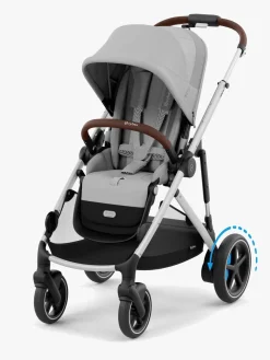 Cybex e-GAZELLE S Klapvogn, Stone Grey/Silver