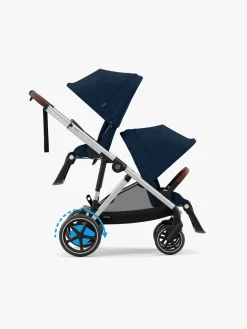 Cybex e-Gazelle S Søskendevogn, Ocean Blue/Silver