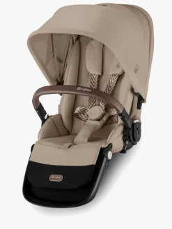 Cybex e-Gazelle S Søskendevogn inkl. Liggedel, Almond Beige/Taupe