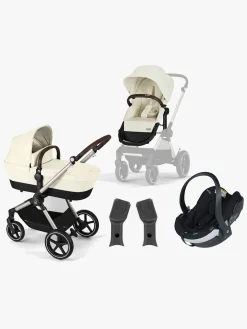 Cybex EOS Lux Duovogn inkl. BeSafe iZi Go Modular X2 i-Size Autostol Baby, Taupe/Seashell Beige