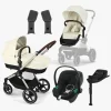 Cybex EOS Lux Duovogn inkl. Aton B2 i-Size Autostol Baby & Base, Taupe/Seashell Beige