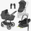 Cybex EOS Lux Duovogn inkl. Maxi-Cosi CabrioFix i-Size Autostol Baby & Base, Black/Moon Black