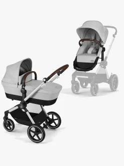 Cybex EOS Lux Duovogn inkl. Aton B2 i-Size Autostol Baby & Base, Silver/Lava Grey