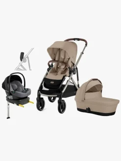 Cybex GAZELLE S Duovogn inkl. Beemoo Route Autostol Baby & Base, Almond Beige/Mineral Grey