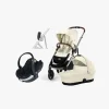 Cybex GAZELLE S Duovogn inkl. BeSafe iZi Go Modular X2 i-Size Autostol Baby, Seashell Beige/Taupe