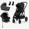Cybex GAZELLE S Duovogn inkl. Beemoo Route i-Size Autostol Baby & ISOFIX Base, Moon Black/Black Stone