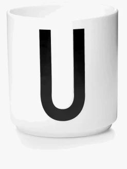 Design Letters Kop Porcelæn U, Hvid