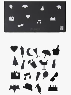 Design Letters Partyikoner til Opslagstavle 20 pcs, Sort