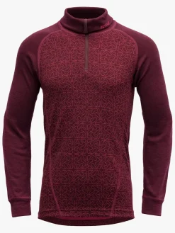 Devold DUO ACTIVE MERINO ZIP NECK Trøje Merinould JR, Port