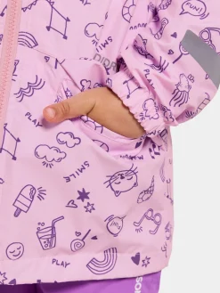 Didriksons Norma Skaljakke, Doodle Orchid Pink