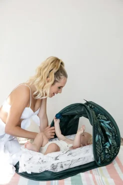 DockATot Deluxe+ Betræk Cabana Kit Stone, Grøn