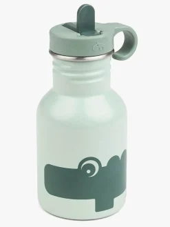 Done By Deer Croco Metalflaske, Green