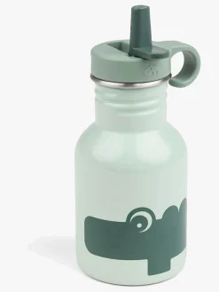 Done By Deer Croco Metalflaske, Green