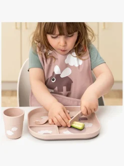 Done By Deer Foodie Opdelt Tallerken Happy Clouds, Pink