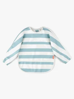 Done By Deer Langærmet Hagesmæk, Stripes Blue