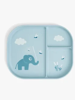 Done By Deer Playground Stick & Stay  Opdelt Silikonetallerken, Elphee Blue