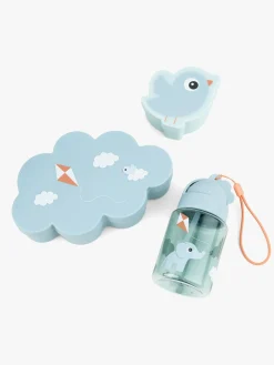 Done By Deer Snacks- Og Madkasser med Sugerørskop, Blue