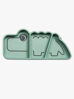 Done By Deer Stick & Stay Tallerken Snacks Croco, Green