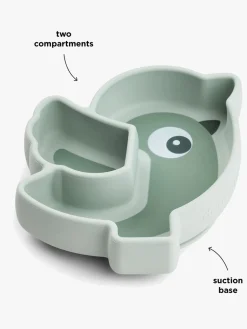 Done By Deer Stick & Stay Silikonetallerken Birdee, Green