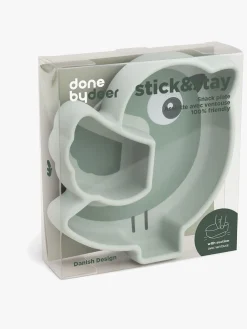 Done By Deer Stick & Stay Silikonetallerken Birdee, Green