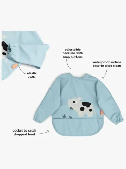 Done By Deer Tiny Farm  Langærmet Hagesmæk med Lomme, Blue