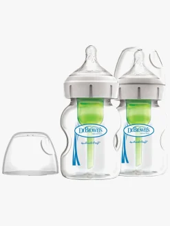 Dr. Brown's Option+ Bred Hals Glasflaske 150 ml 2-pak