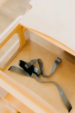 Duck Woodworks 3-i-1 Sammenklappeligt Læringstårn med Højstol, Hvid