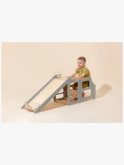 Duck Woodworks Rutsjebane til Sammenklappeligt Læringstårn, Grå