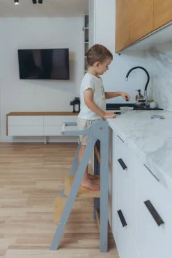 Duck Woodworks Sammenklappeligt Læringstårn, Grå