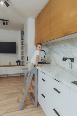 Duck Woodworks Sammenklappeligt Læringstårn, Grå