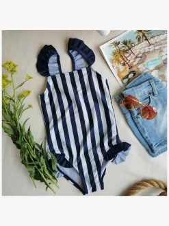 Ebbe Sheena Badedragt Classic Navy Stripe