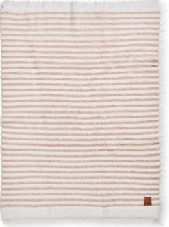 Elodie Furry Knit Tæppe, Faded Rose