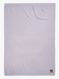 Elodie  Pointelle-strikket Tæppe 100x75, Lavender Love